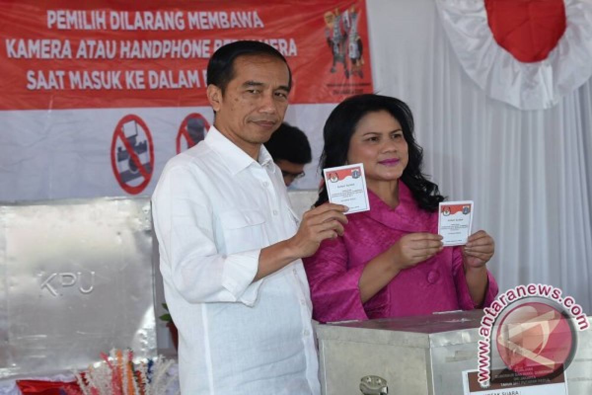 Lagu "jali-jali" iringi Presiden Jokowi saat pencoblosan