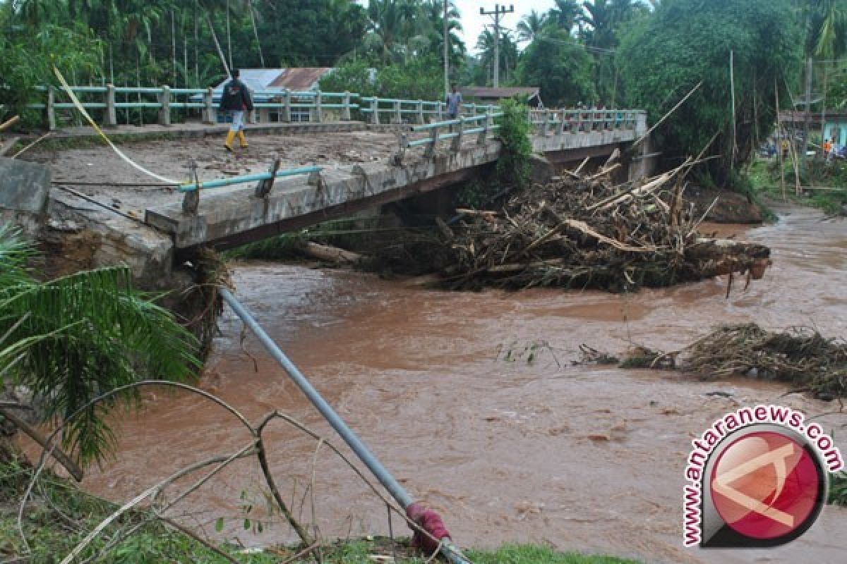 Jembatan Tulung Gunung Mesuji rusak, lintas timur Sumatera macet