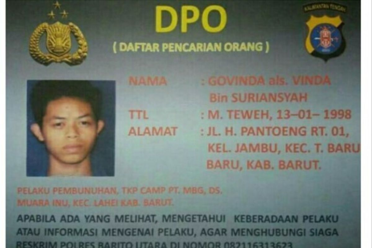 Syukur! Suami Pembunuh Istri Ditangkap Polisi Barito Utara 