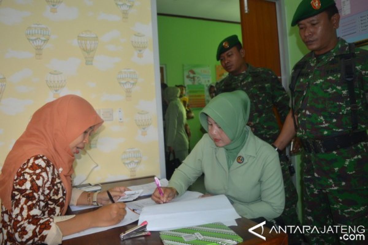 Puluhan Istri Tni Ikuti Pemeriksaan IVA