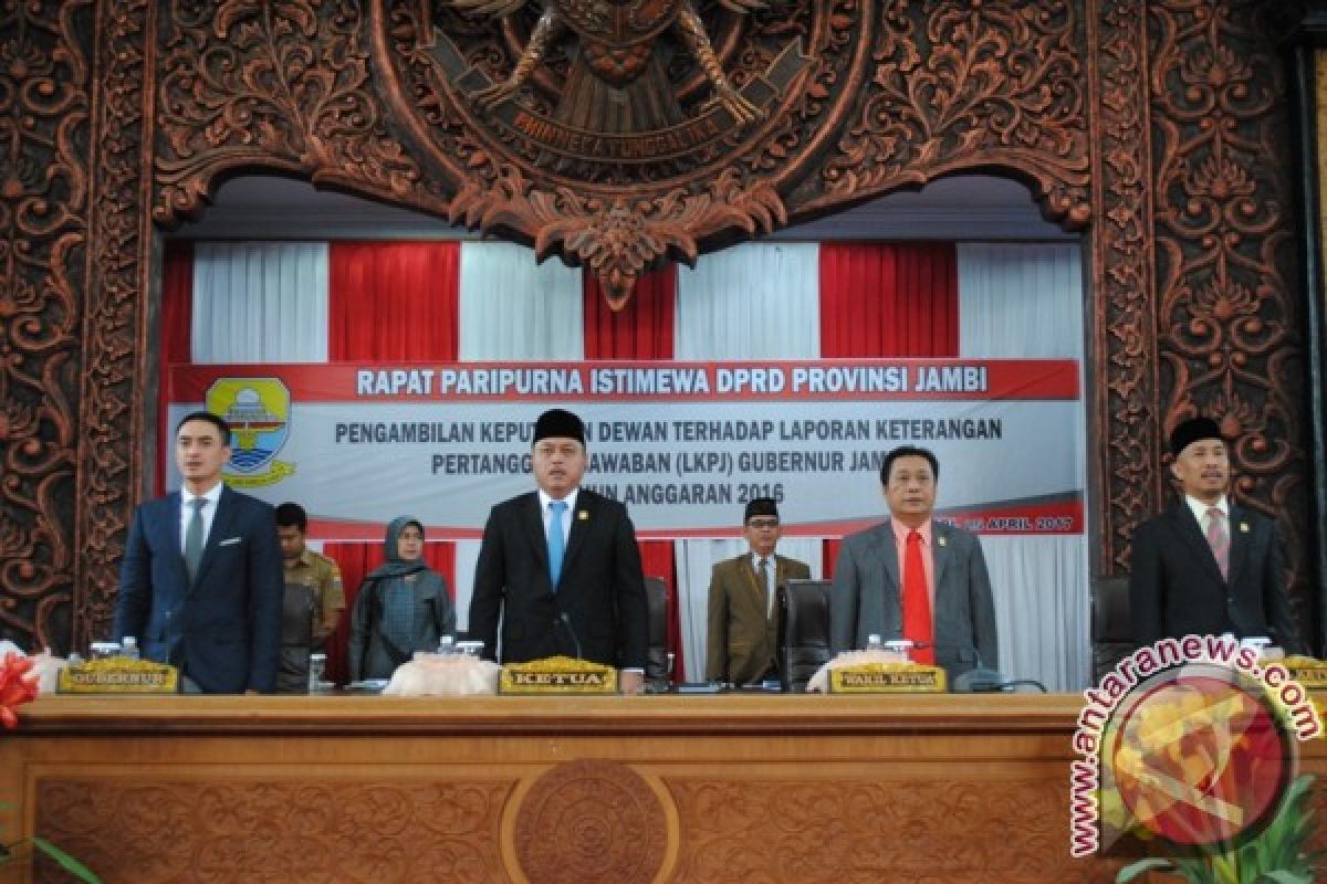 Pansus DPRD sampaikan rekomendasi terkait LKPJ gubernur Jambi 2016