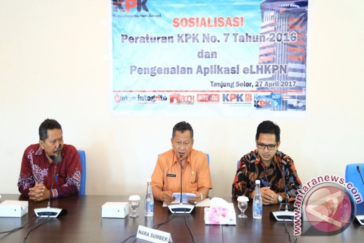 Kaltara Dukung Implementasi Peraturan KPK No. 7/2016