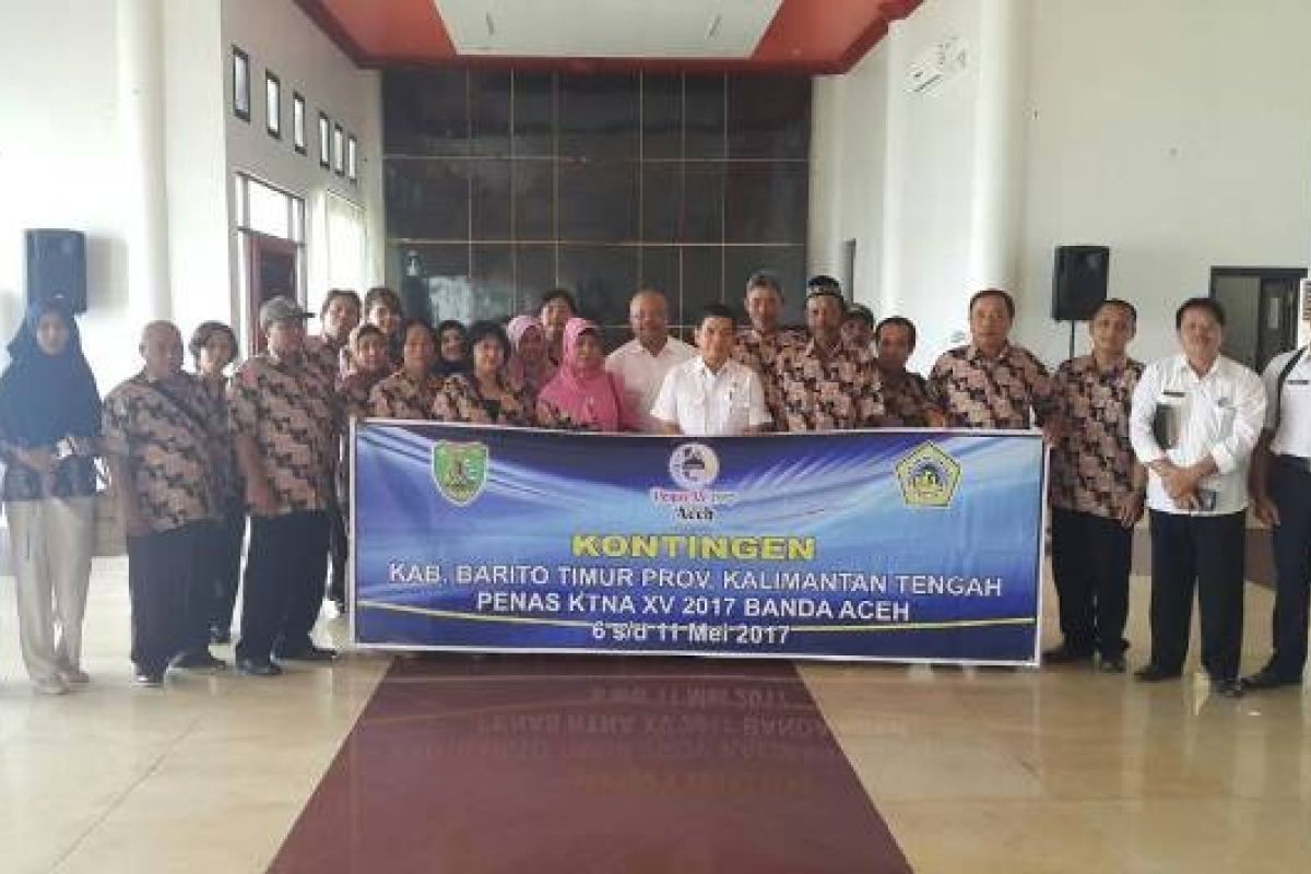 Kontingen Barito Timur Ikuti Penas KTNA Aceh Dilepas Bupati