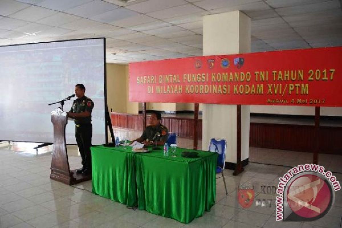 Kodam XVI/Pattimura Gelar Safari Bintal Fungsi Komando