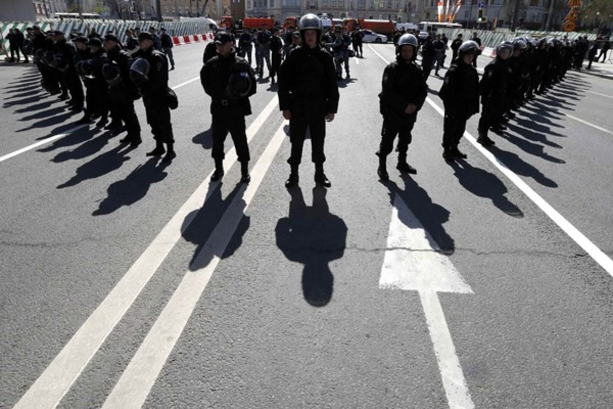 Rusia tahan tujuh orang dalam demonstrasi antipemerintah