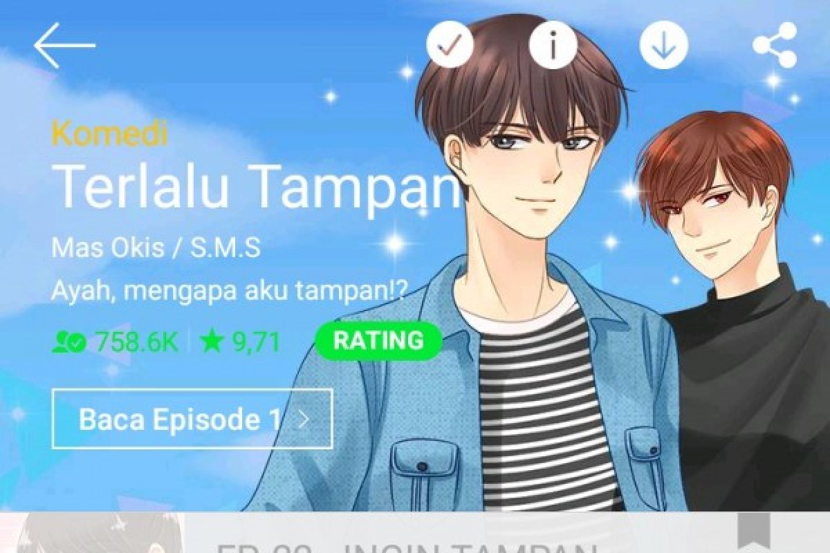 Bocoran karakter "blur" di Webtoon "Terlalu Tampan" 