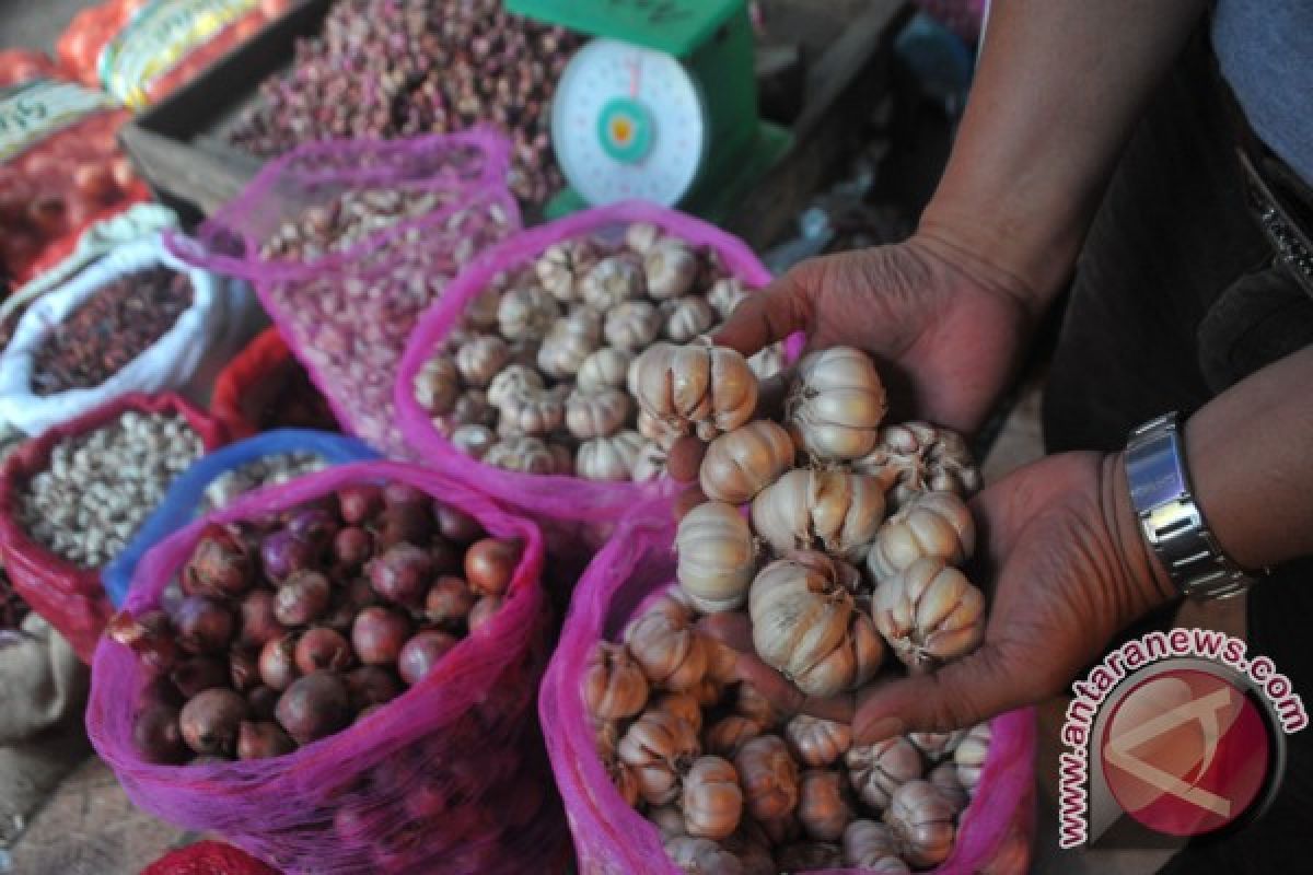 Harga bawang putih di Palembang bergerak turun