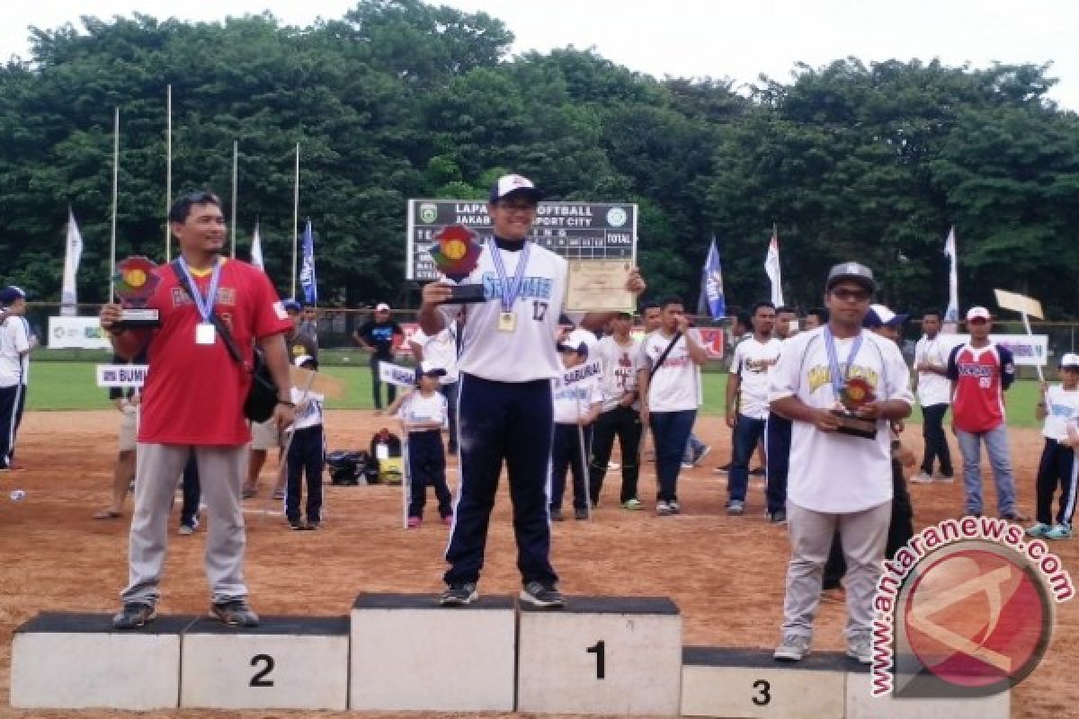 Sriwijaya Biru Palembang Juara Kejurnas Sofbol Putra Antarklub 2017