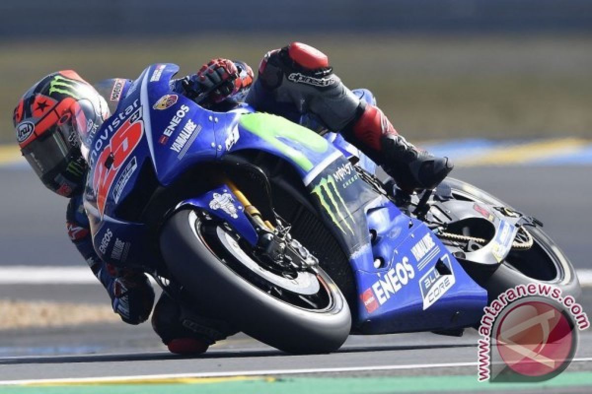 Vinales juara MotoGP Prancis, Rossi terjatuh di lap akhir
