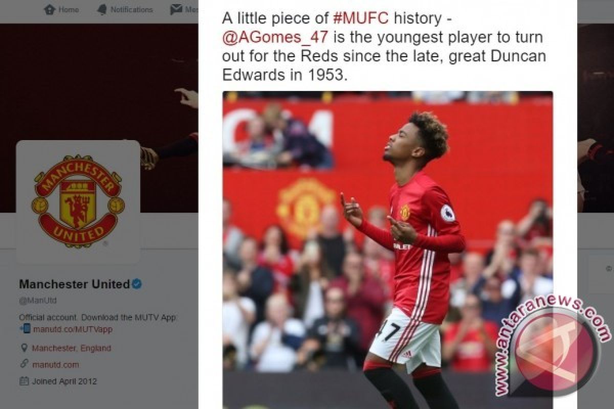 Pemain 16 tahun ini jadi debutan termuda Manchester United