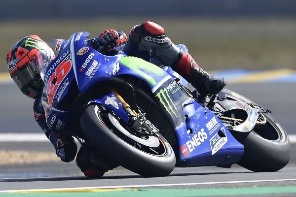 Rossi Terjatuh di Lap Akhir, Vinales Juara MotoGP Prancis