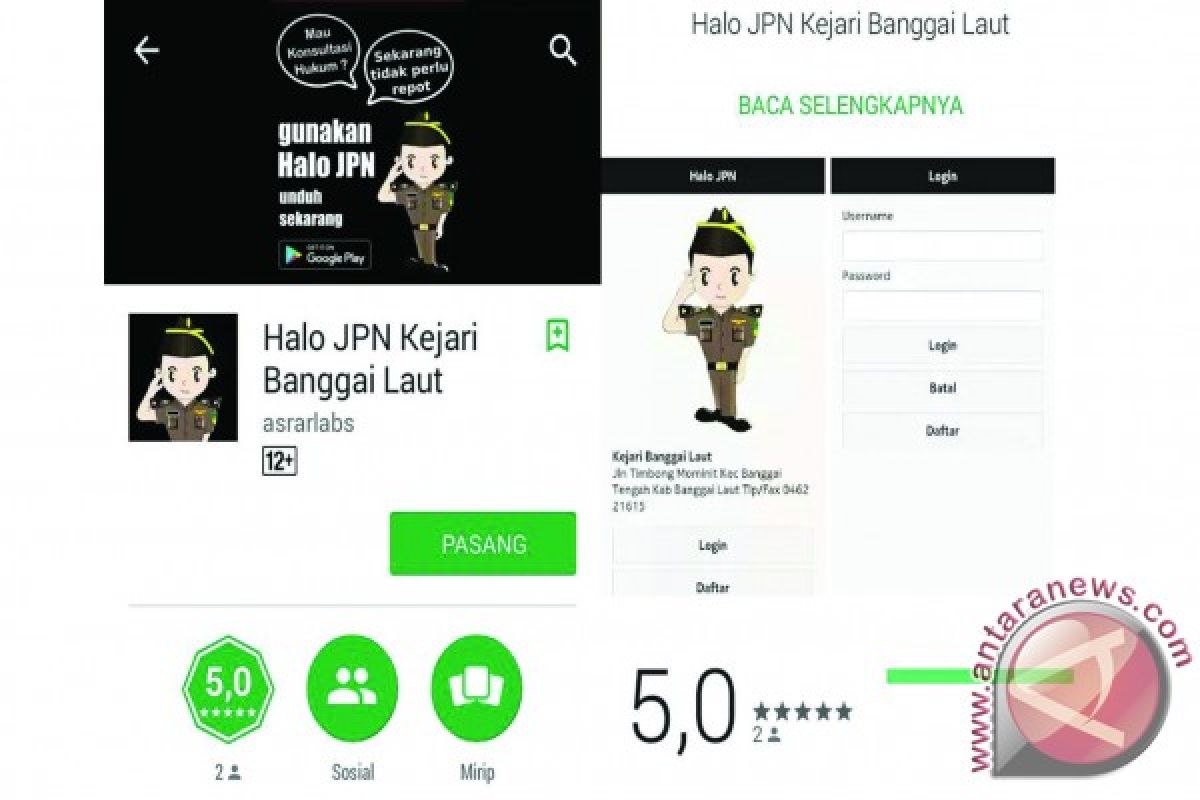 Kejari Banggi Laut Luncurkan Aplikasi Berbasis Android