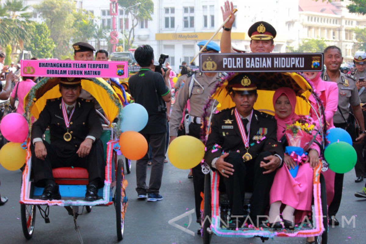 Polrestabes Surabaya Gelar Wisuda Purna Bhakti