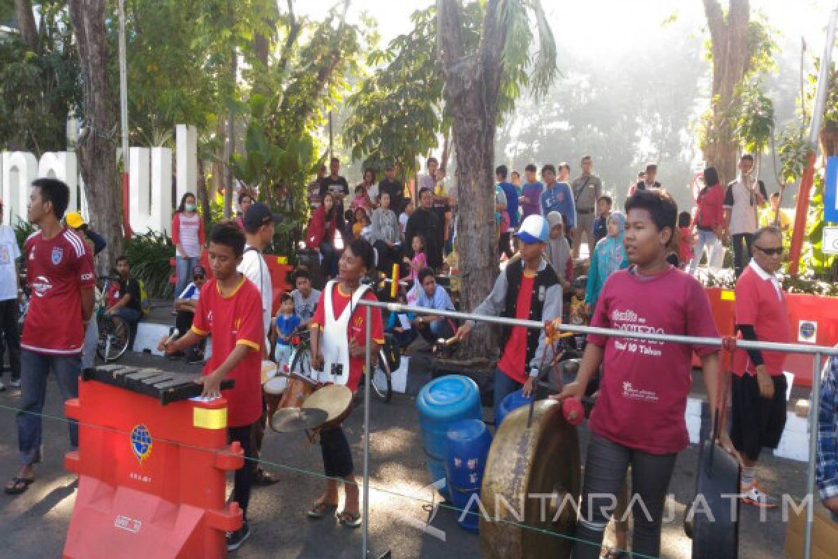 Puluhan Santri Pesantren Muhammadiyah Sambut Ramadhan di Bungkul Surabaya