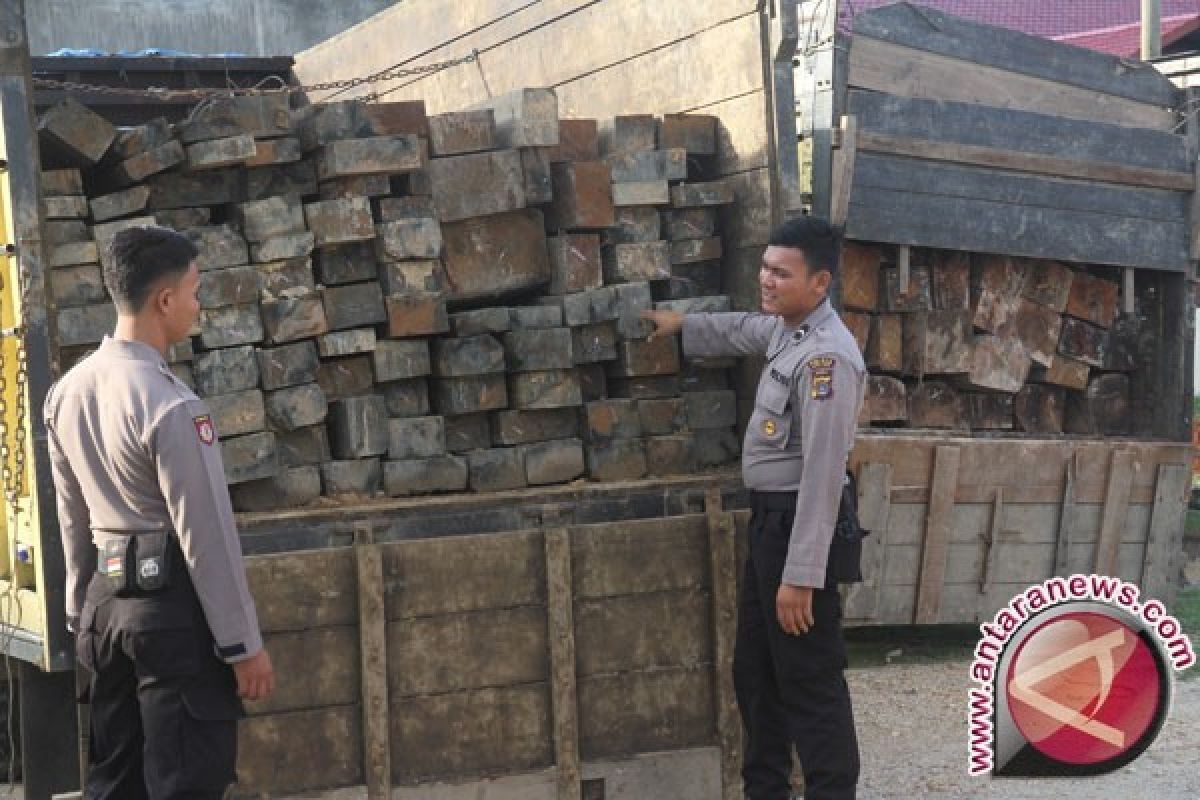 Polisi Aceh sita 30 ton kayu