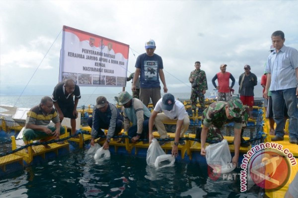 Kodam Serahkan 1.000 Benih Ikan untuk Kailolo