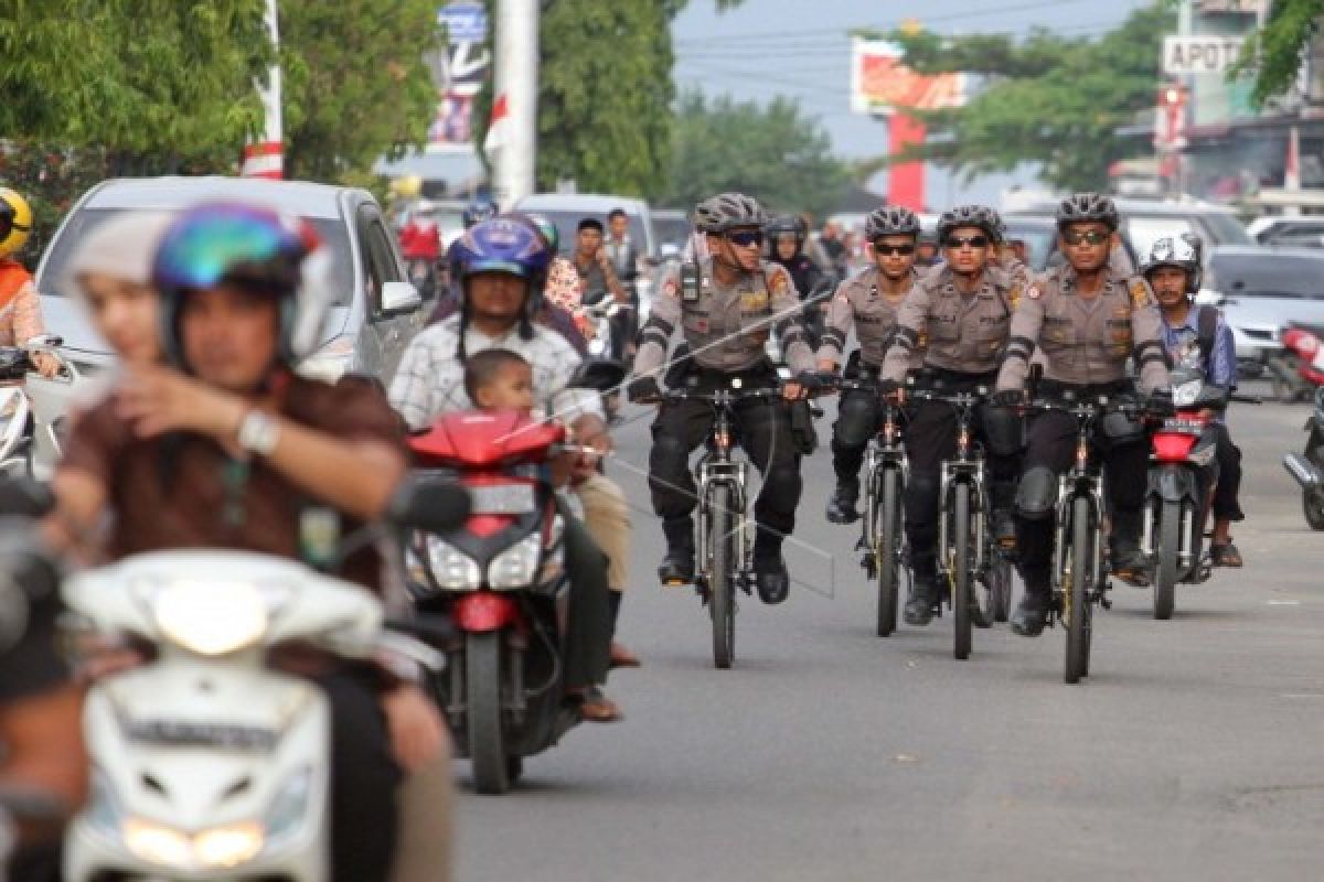 Dandim-Kapolres Ponorogo patroli bersepeda