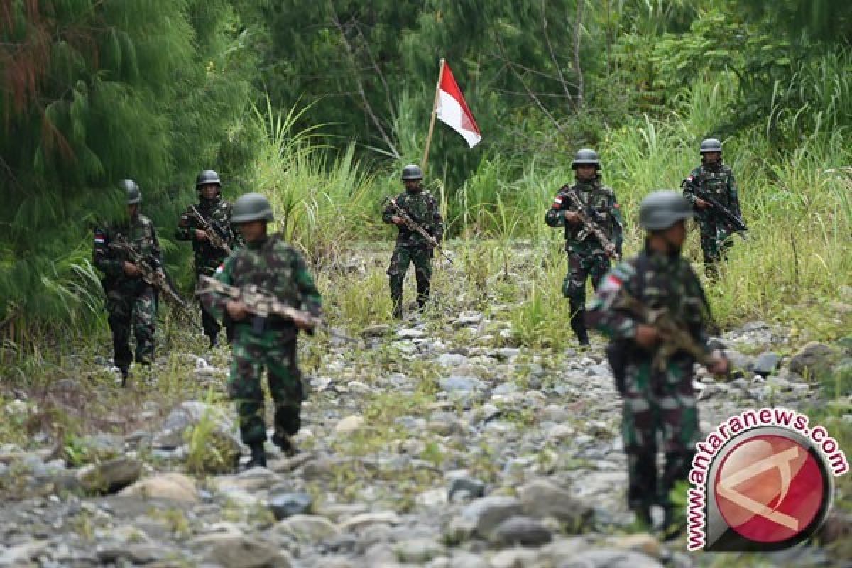 Ratusan prajurit TNI di Poso latihan tempur