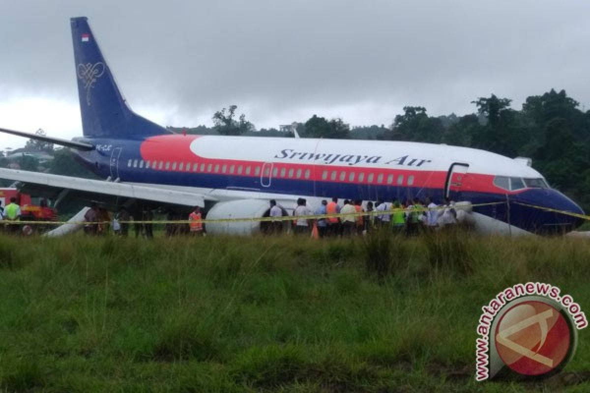 Sriwijaya Air tergelincir, tidak ada korban jiwa