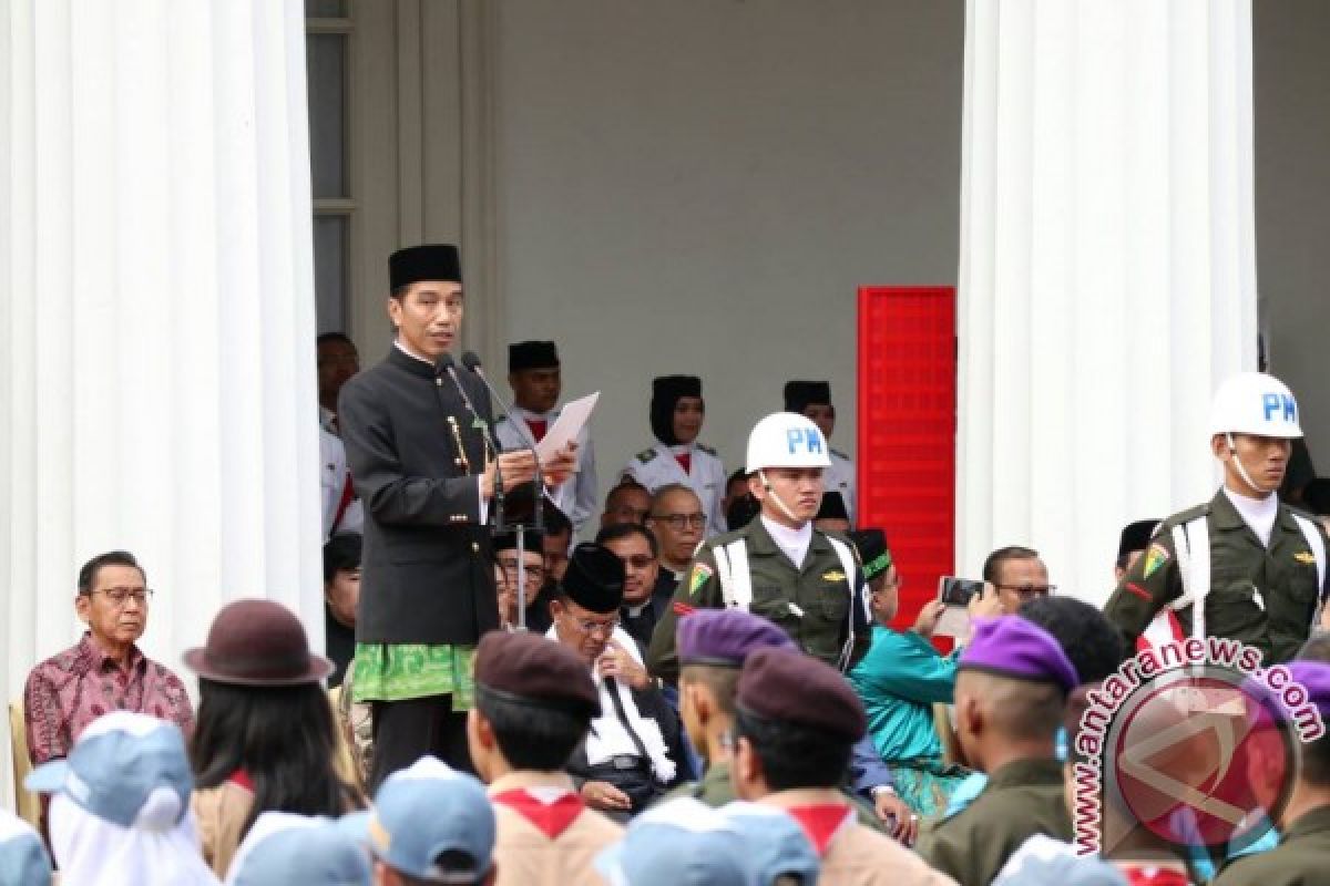 Kenakan pakaian Betawi, Presiden pimpin upacara Hari Lahir Pancasila