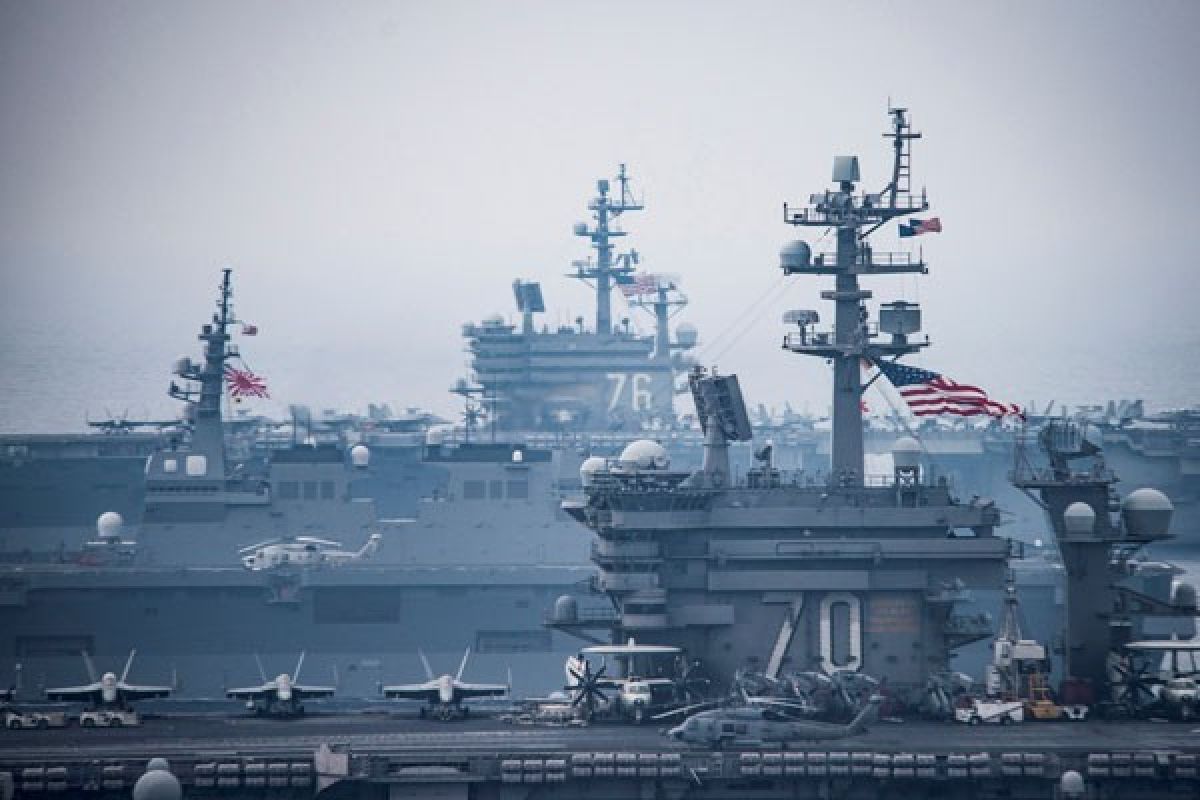 Kapal induk Amerika Serikat lakukan latihan di Laut China Selatan