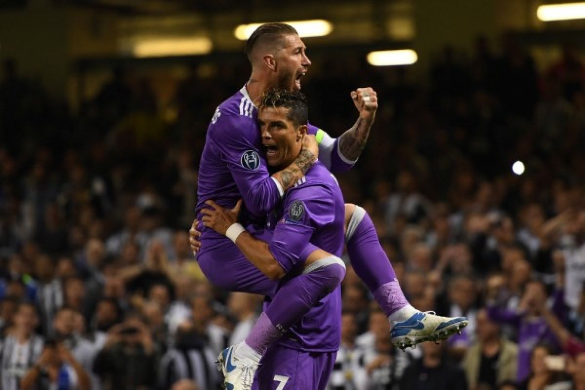 Cristiano Ronaldo catat sejarah cetak gol di tiga final Liga Champions