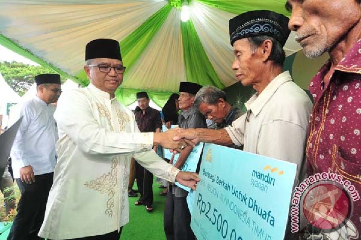 Wagub Apresiasi Santunan Bank Syariah Mandiri