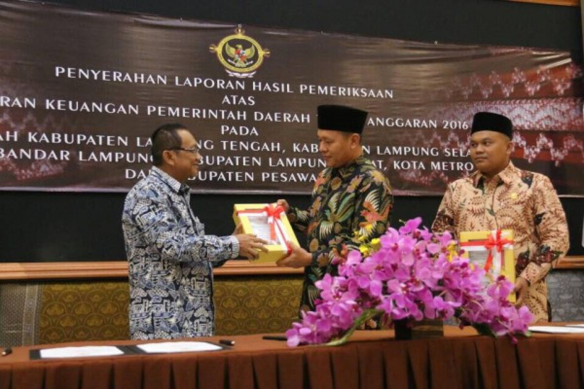 Lamteng dapat opini WTP setelah empat tahun 