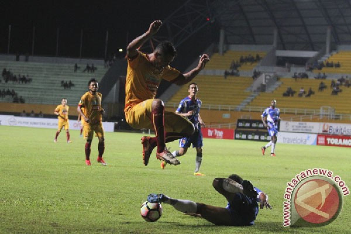 Sriwijaya FC sementara unggul 3-0 atas Mitra Kukar