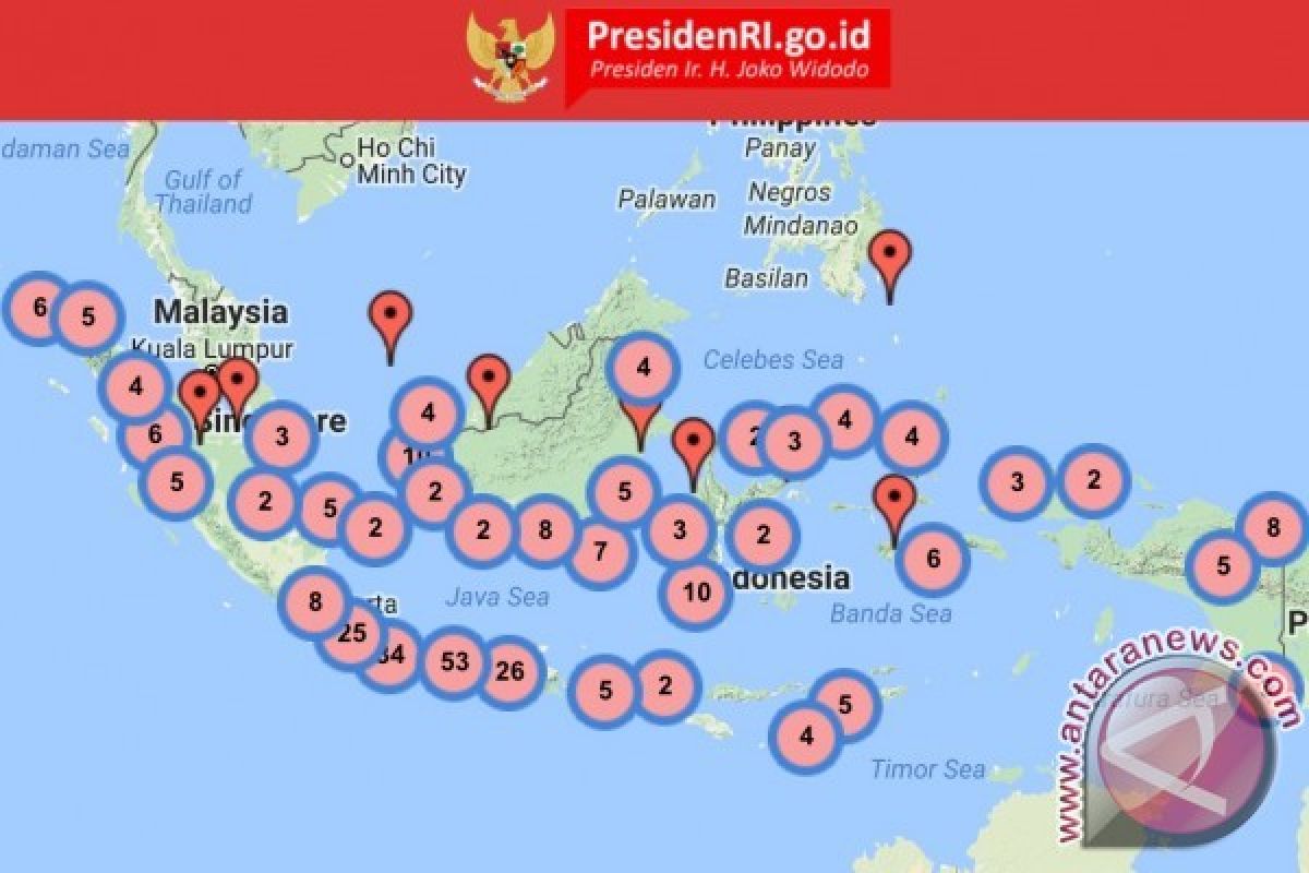 Ini peta digital lokasi blusukan Presiden Jokowi