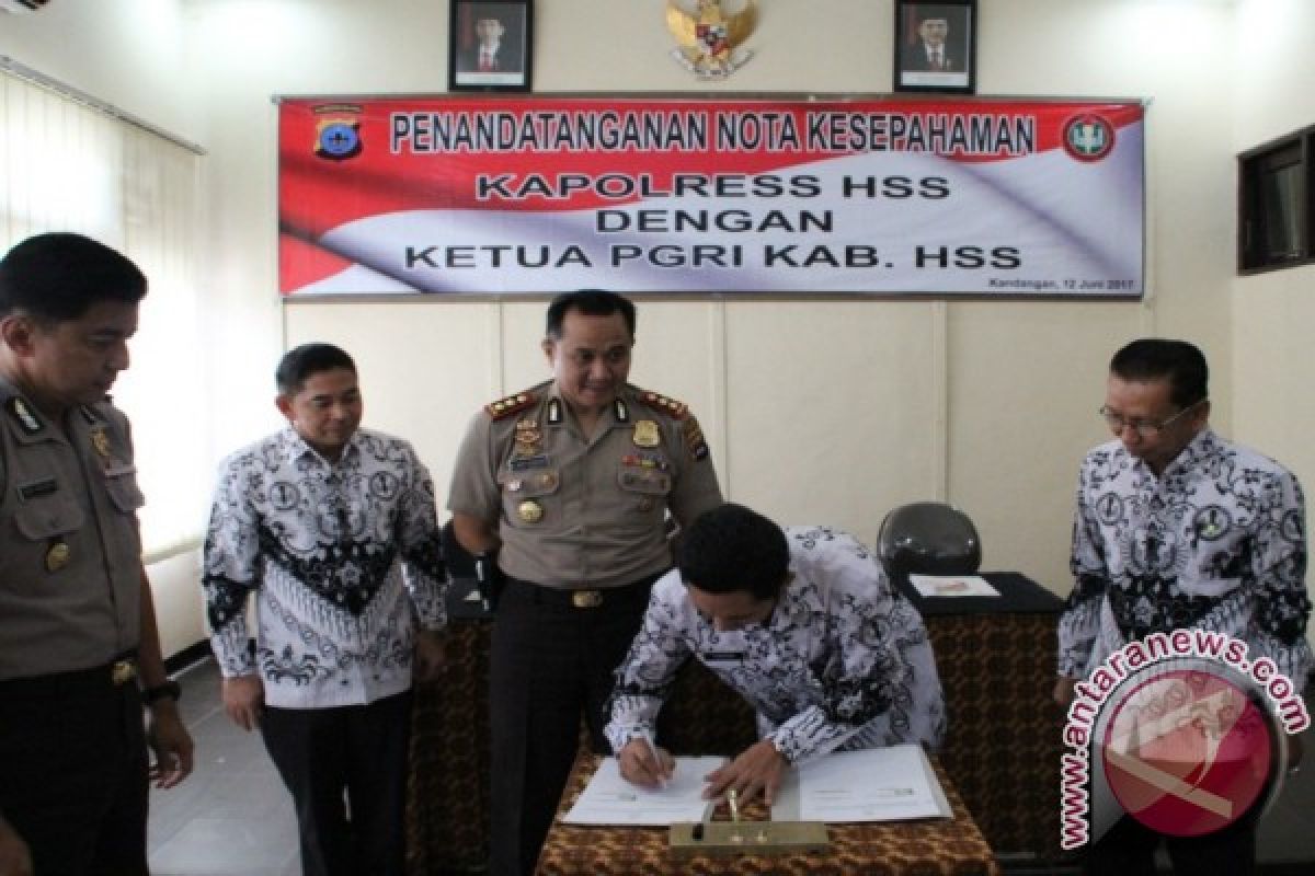 Polres dan PGRI Sepakat Lindungi Guru