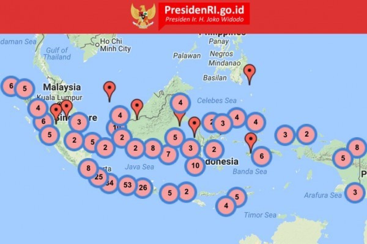 Ini Peta Digital Lokasi Blusukan Presiden Jokowi