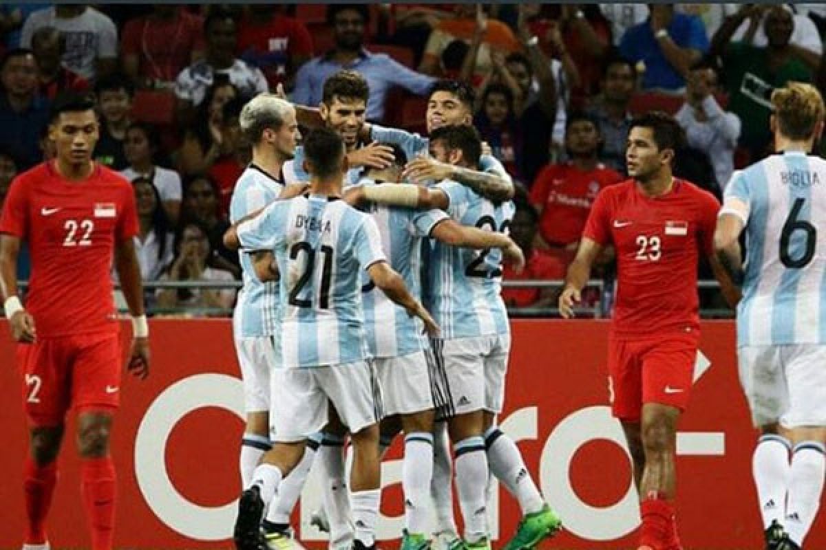 Argentina Menang 6-0 Atas Singapura