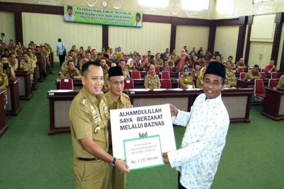 Pemprov Lampung Gelar Pembayaran Zakat Serentak 