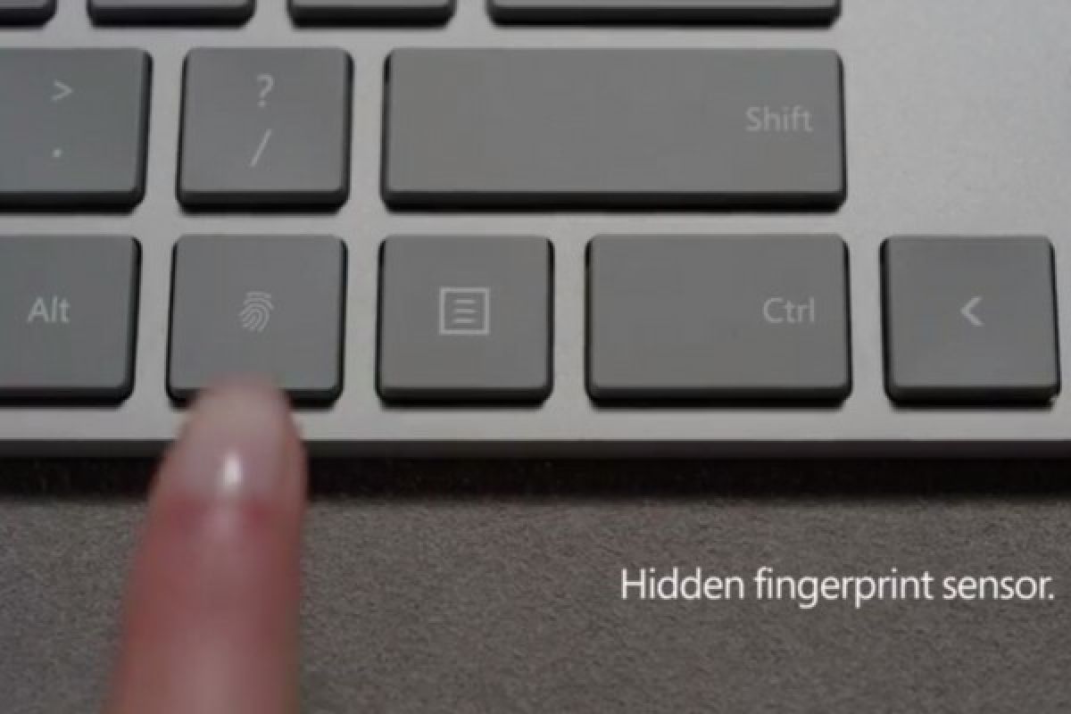 Microsoft ciptakan keyboard berpemindai sidik jari