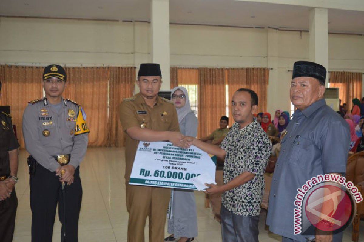 Baznas Dharmasraya Salurkan Zakat 543 Mustahik