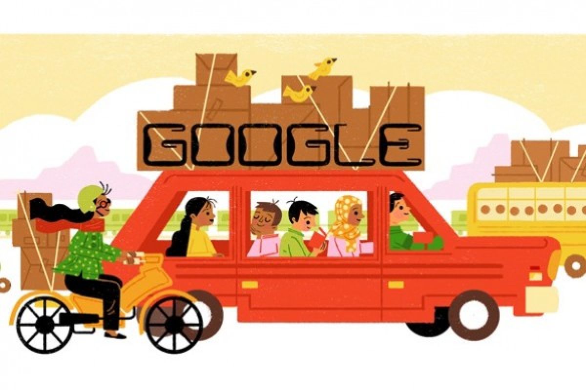 Google Doodle tampilkan tradisi mudik Lebaran khas Indonesia