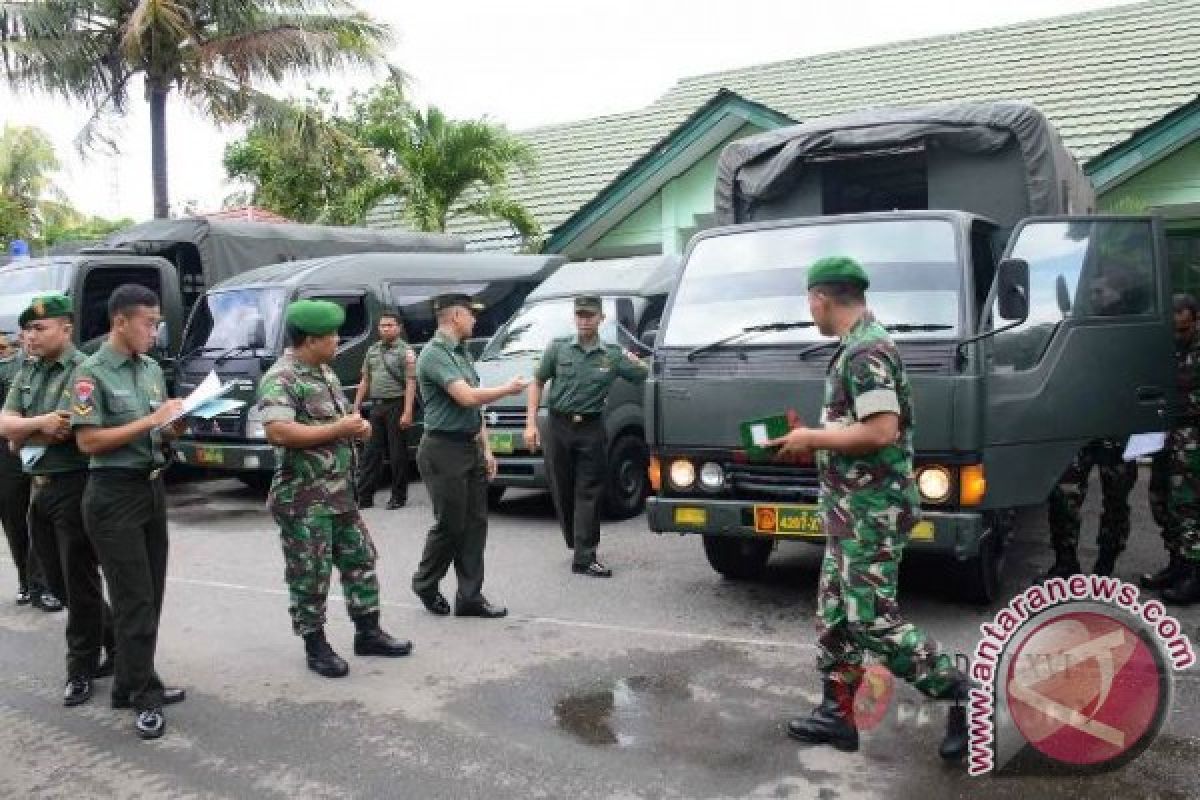 Kodam Pattimura Cek Kelengkapan Kendaraan Dinas