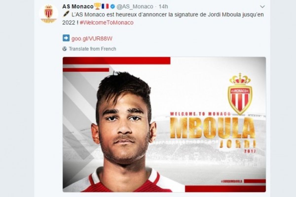 AS Monaco boyong pemain muda Barcelona Jordi Mboula