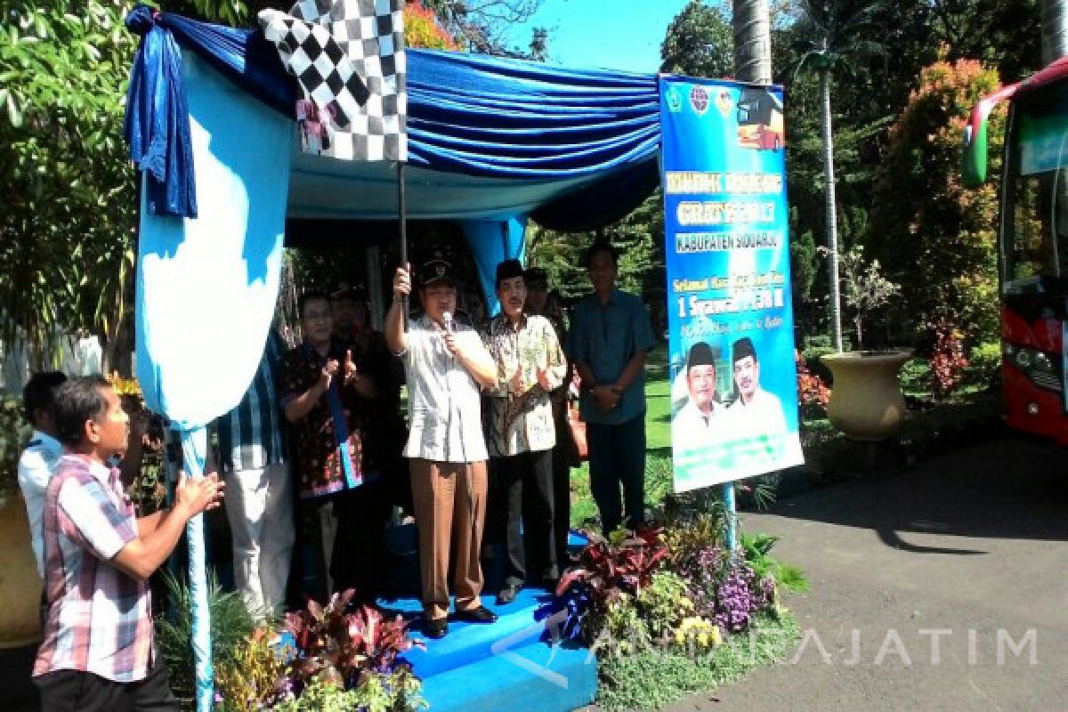 Bupati Sidoarjo Berangkatkan Peserta Mudik Gratis