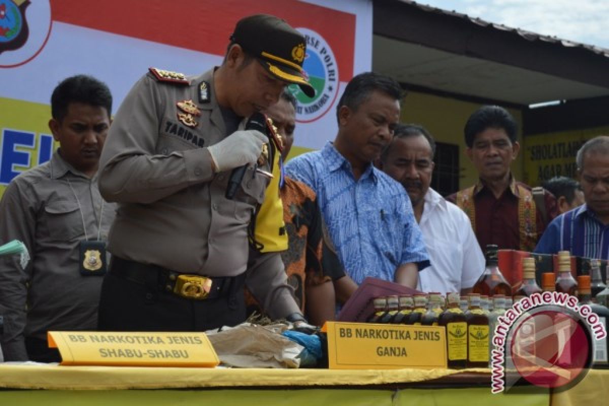 Polisi Ungkap 24 Kasus Narkoba di Semester I 2017