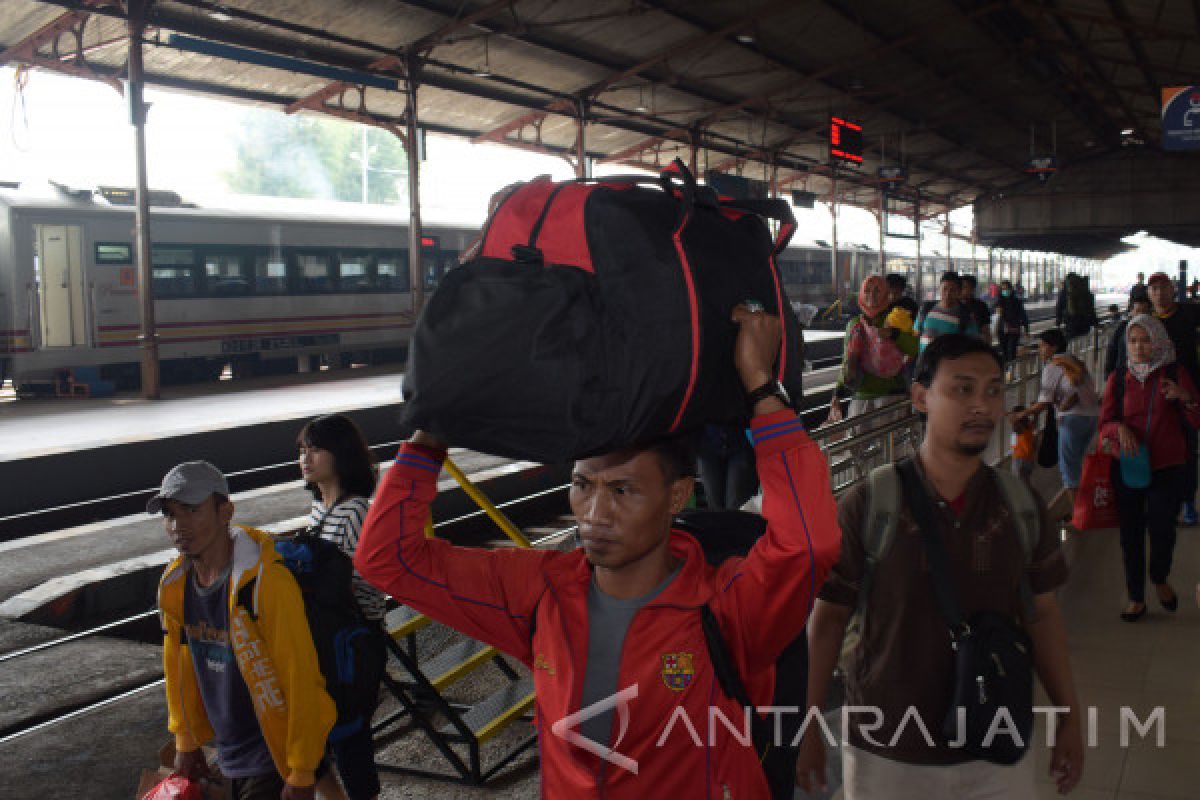 Jumlah Pemudik Turun di Daop Madiun Masih Banyak