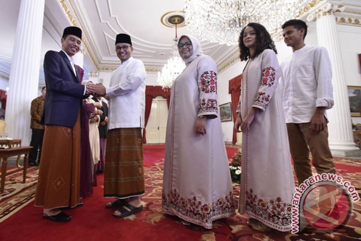 Anies-Sandi silaturahim dengan Presiden Jokowi