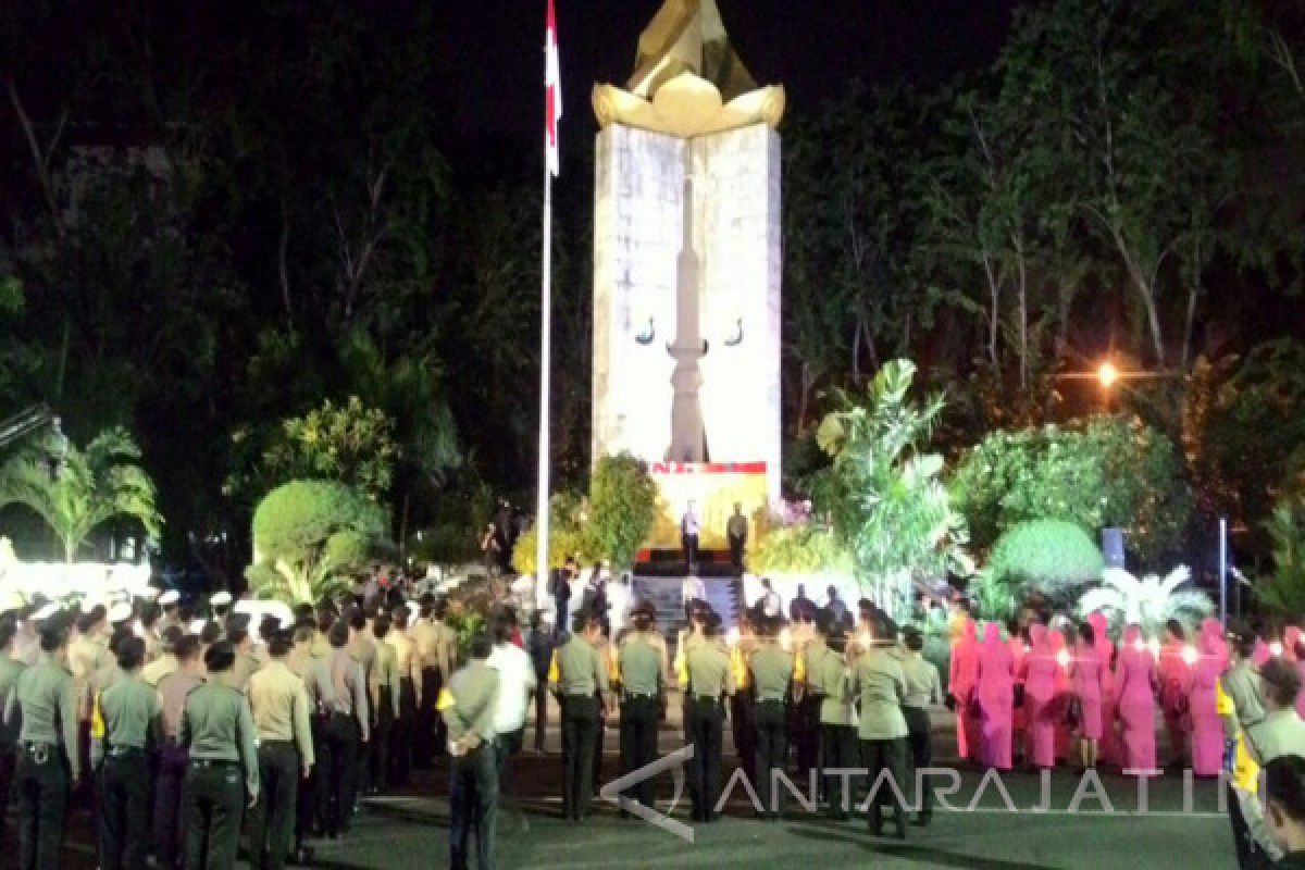 Polisi Peringati Hari Bhayangkara di Monumen Polri