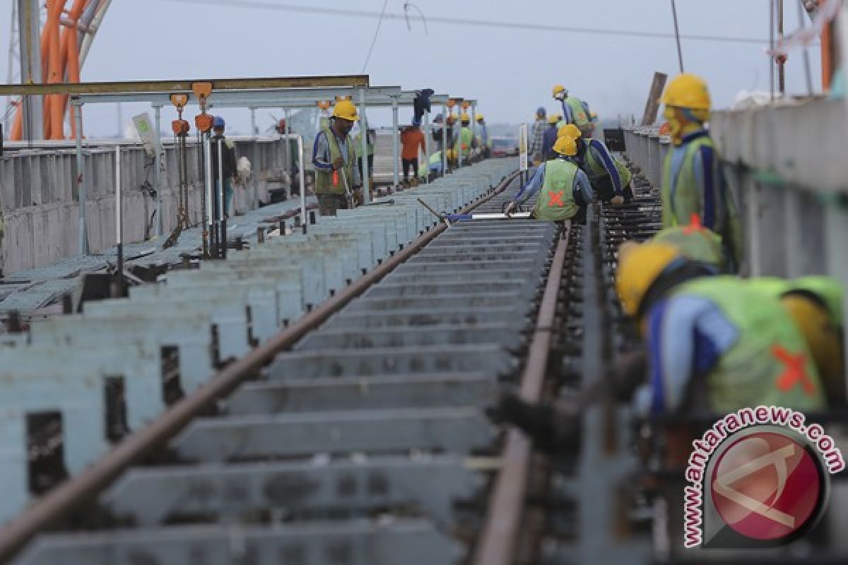 Pembangunan LRT Palembang terus dikebut