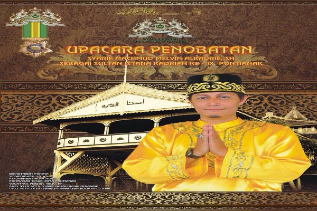 Syarif Machmud Alkadrie Dinobatkan Sebagai Sultan Pontianak 