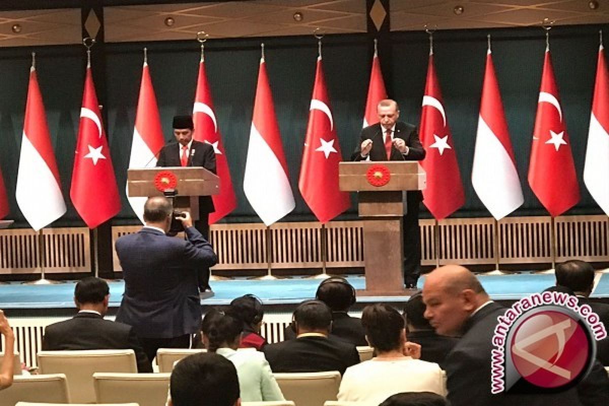 Jokowi-Erdogan saksikan penandatangan dua dokumen kemitraan