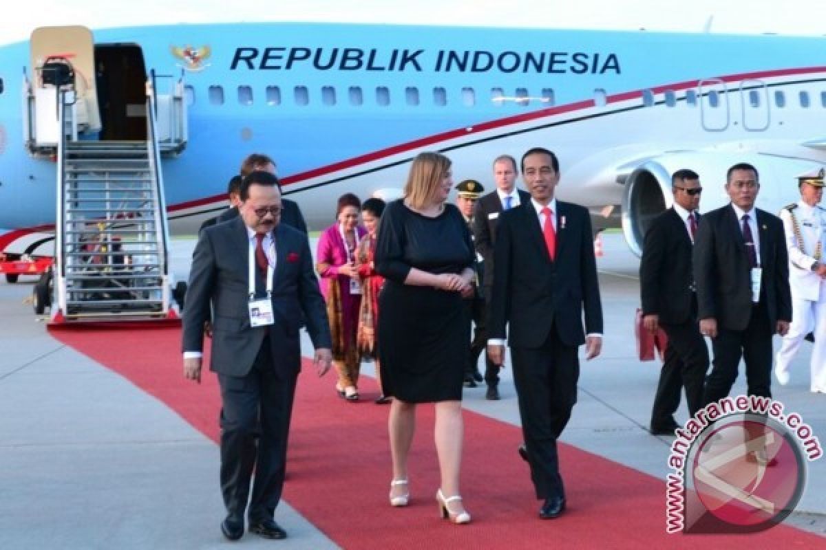 Presiden Jokowi tiba di Hamburg Jerman