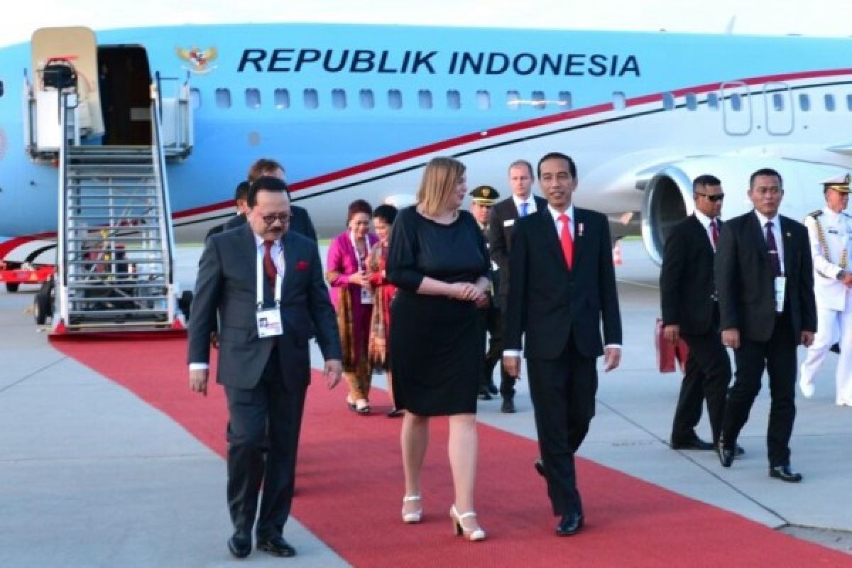 Presiden Jokowi tiba di Hamburg Jerman