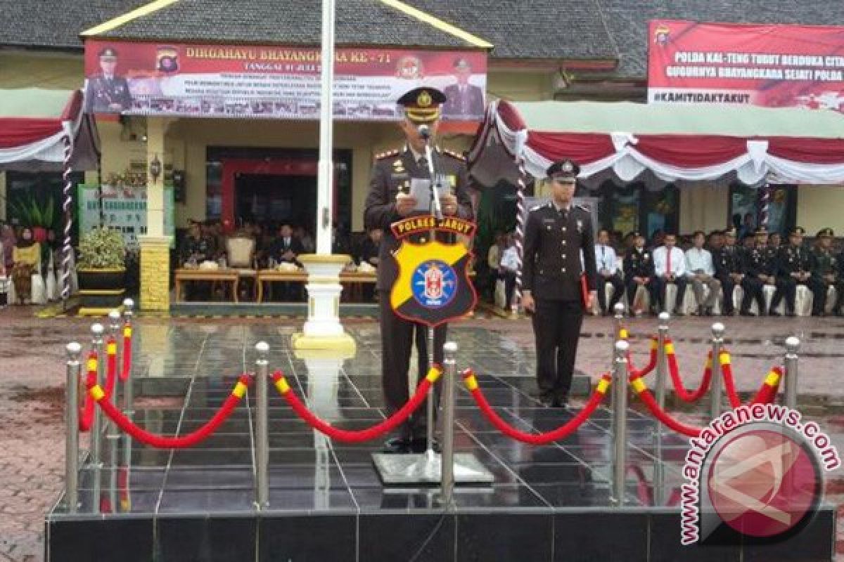 Meski Diguyur Hujan Grimis, HUT Bhayangkara di Barito Utara Berjalan Lancar